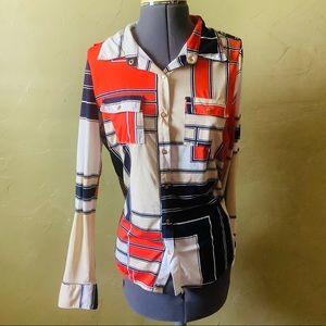 BCBG Maxazria Petites Button Up Long Sleev…